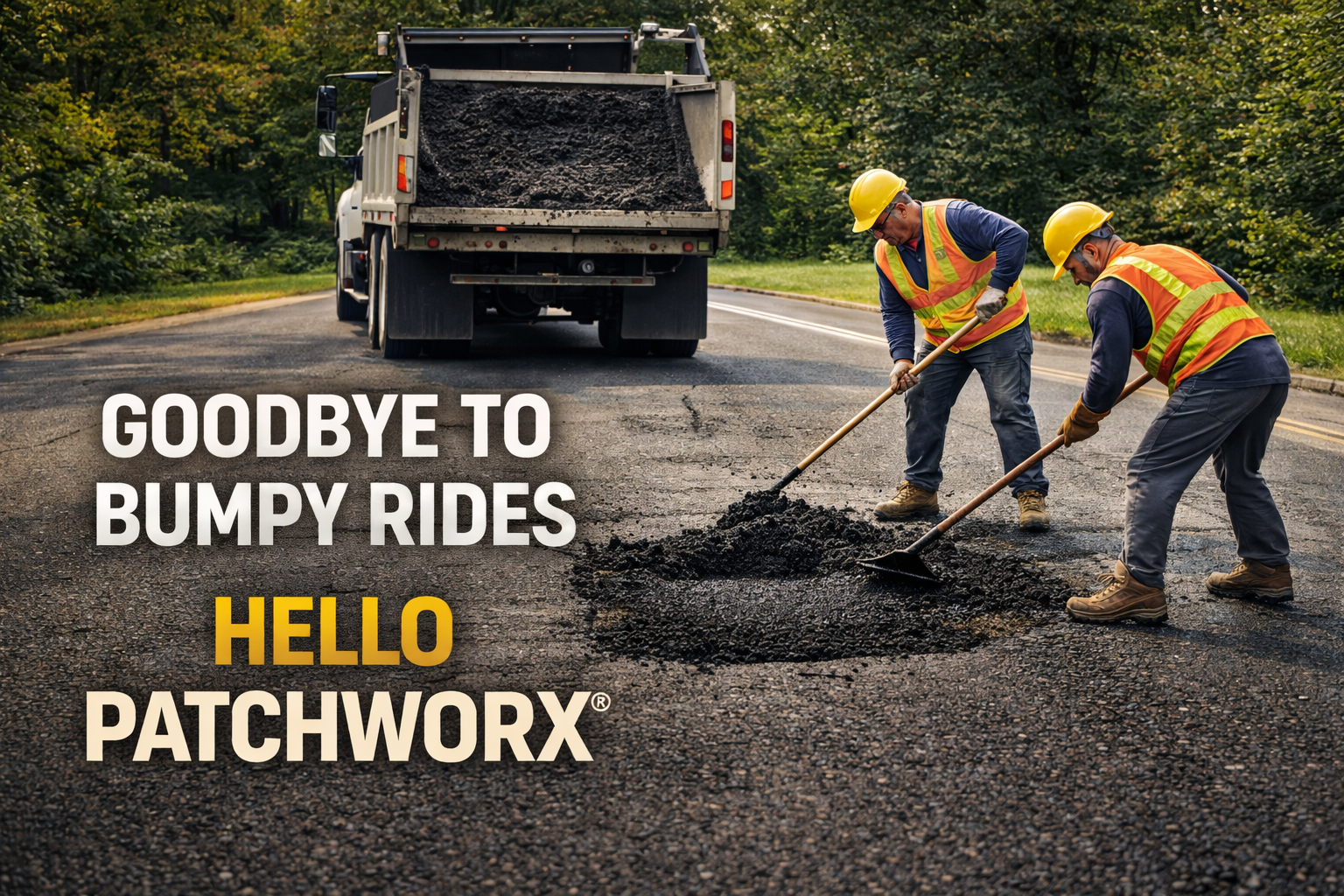 Urban city street paved with Patchworx