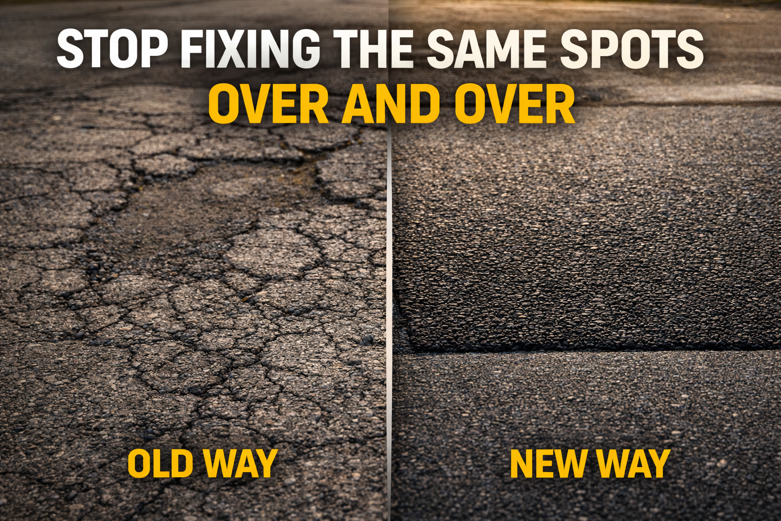 Traditional paving failure